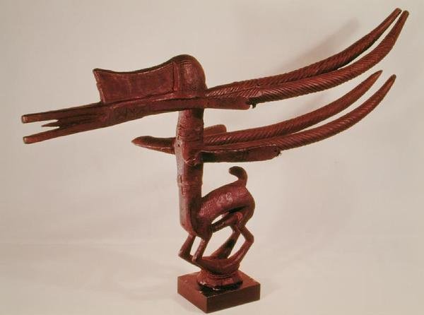 Antilope, en del av en Tuywara-maske fra Elfenbenskysten (tre) av School African