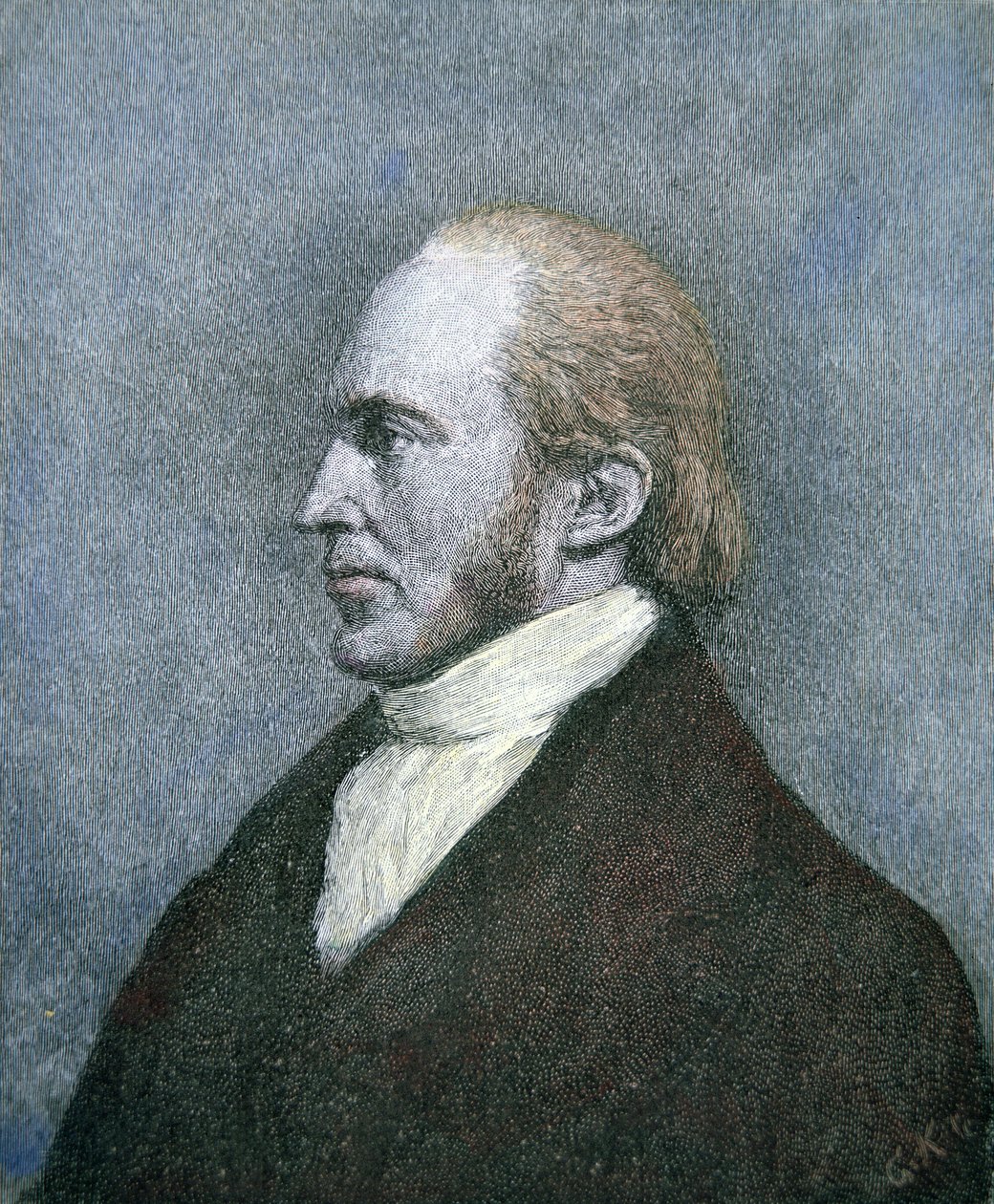 Aaron Burr (1756-1836) (farget gravering) av School American