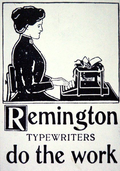 Annonse for Remington skrivemaskiner av School American