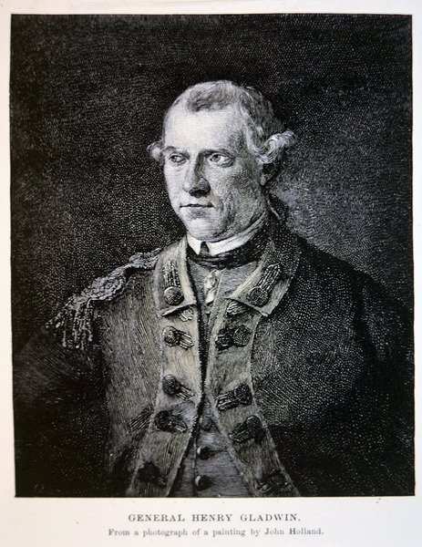 General Henry Gladwin, fra et fotografi av et maleri av John Holland (litho) av School American