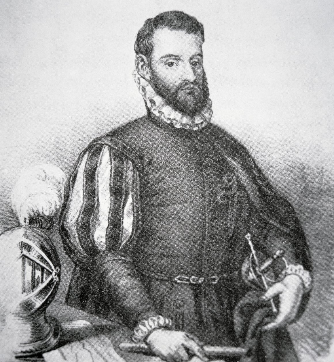 Pedro Menendez de Aviles (litho) av School American