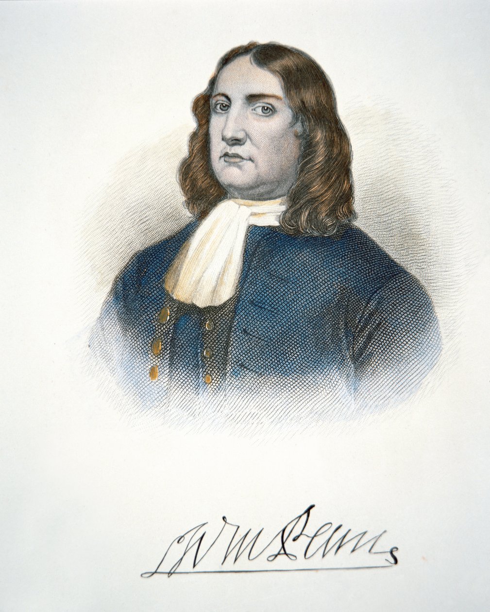 William Penn (farge litho) av School American