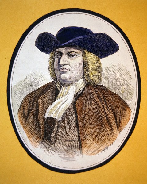 William Penn (farge litho) av School American