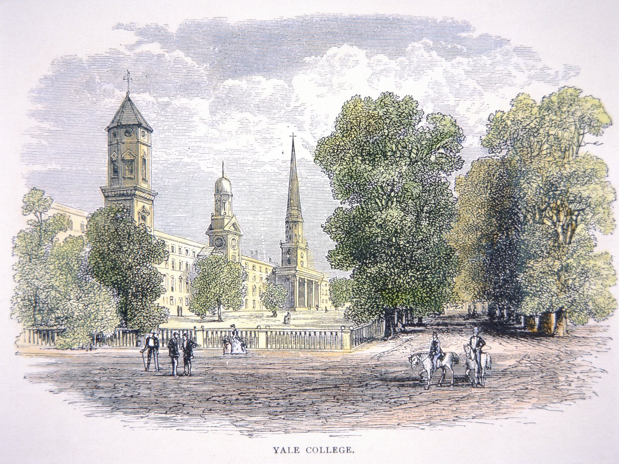 Yale University, New Haven, Connecticut (litho-farge) av School American
