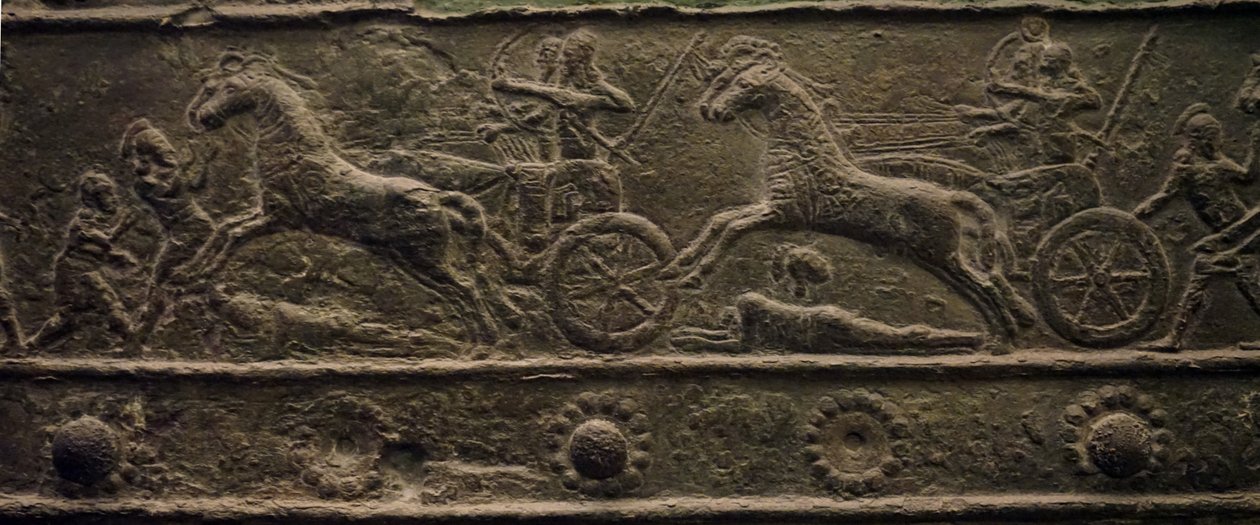 Balawat-portene fra det gamle assyriske riket (lavt relieff) av School Assyrian