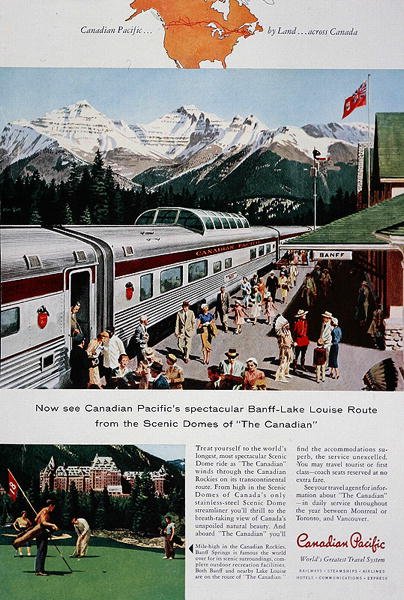 Canadian Pacific Railway-annonse for "The Canadian" av School Canadian