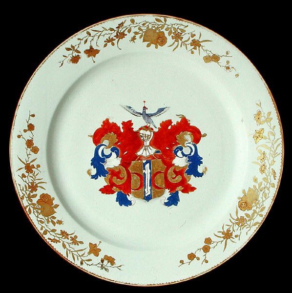 En kinesisk Imari porselenslader med armene til Valckenier fra Amsterdam, ca. 1750 (porselen) av School Chinese