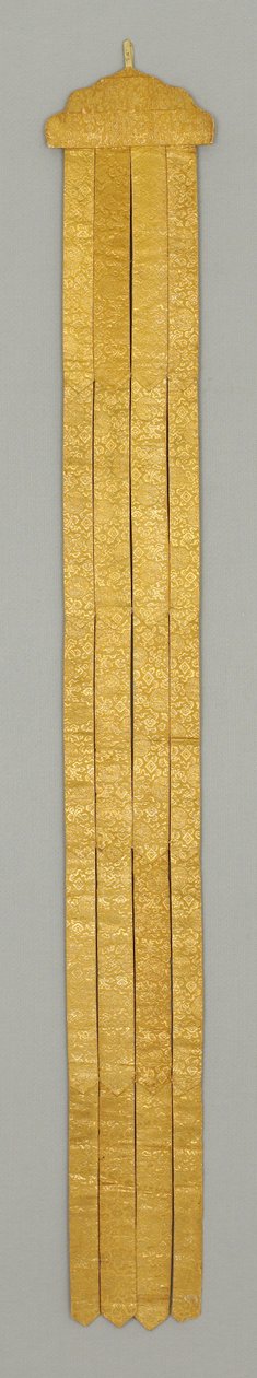 Banderole/tempelhenger, ca. 1700-tallet (silkebrokade) av School Chinese