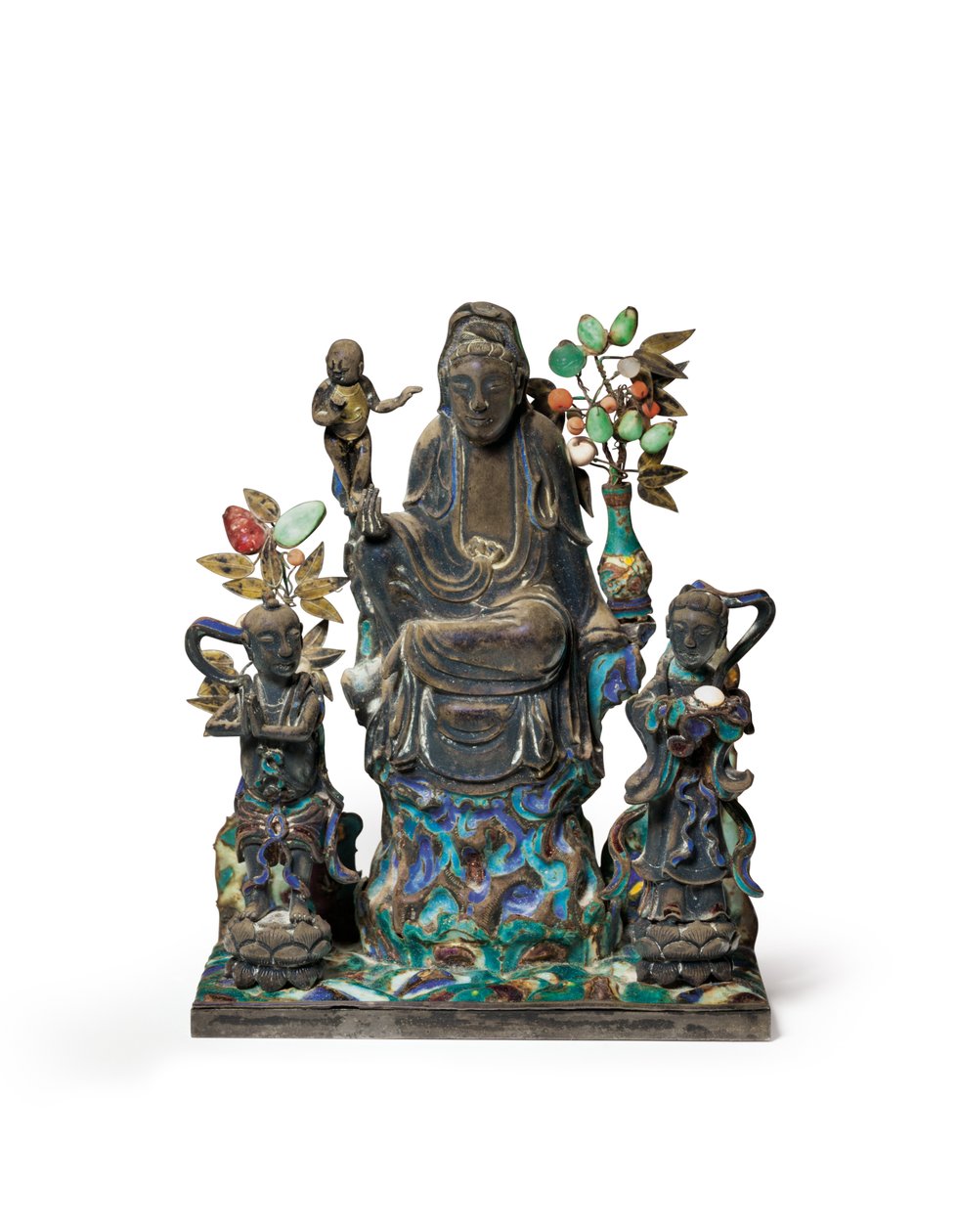 Buddhistisk figurgruppe av School Chinese