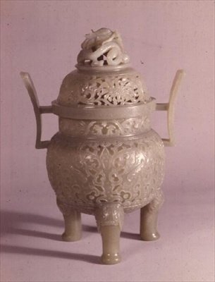 Dekket vase (jade) av School Chinese