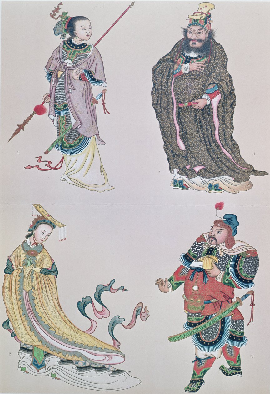 Helter og heltinner fra kinesisk historie, inkludert keiserinne Wu av School Chinese