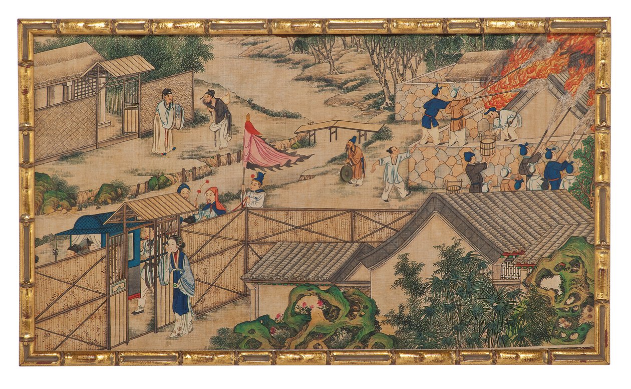 En av tjuefire scener fra Dream of the Red Chamber av School Chinese
