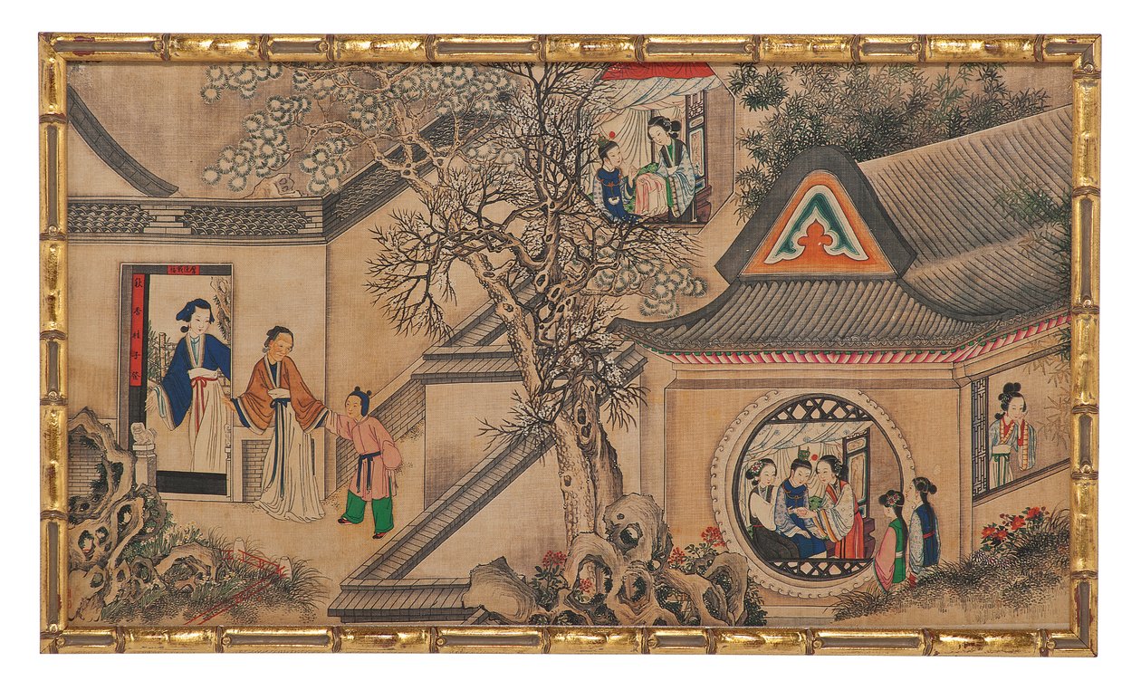 En av tjuefire scener fra Dream of the Red Chamber av School Chinese