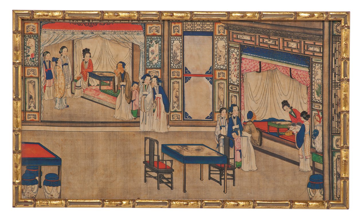 En av tjuefire scener fra Dream of the Red Chamber av School Chinese