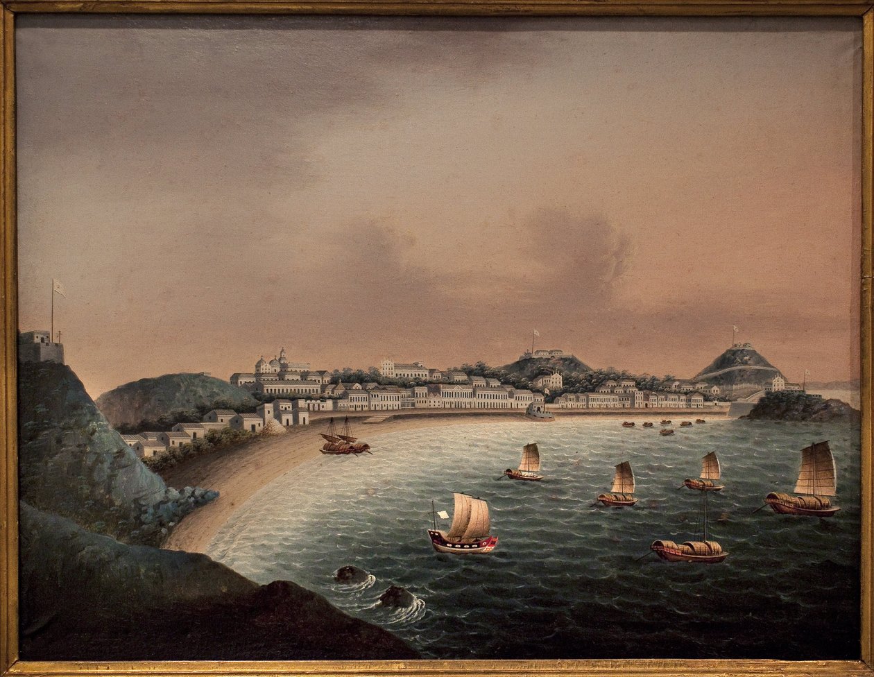 Strenge regler i Macao (Kina). Maleri av en kinesisk kunstner, olje på lerret, tidlig på 1700-tallet. Marine Museum, Rotterdam (Nederland). av School Chinese