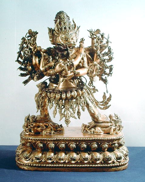 Vajrabhairava, aspekt av Yamantaka, lovens vokter, Qing-dynastiet av School Chinese