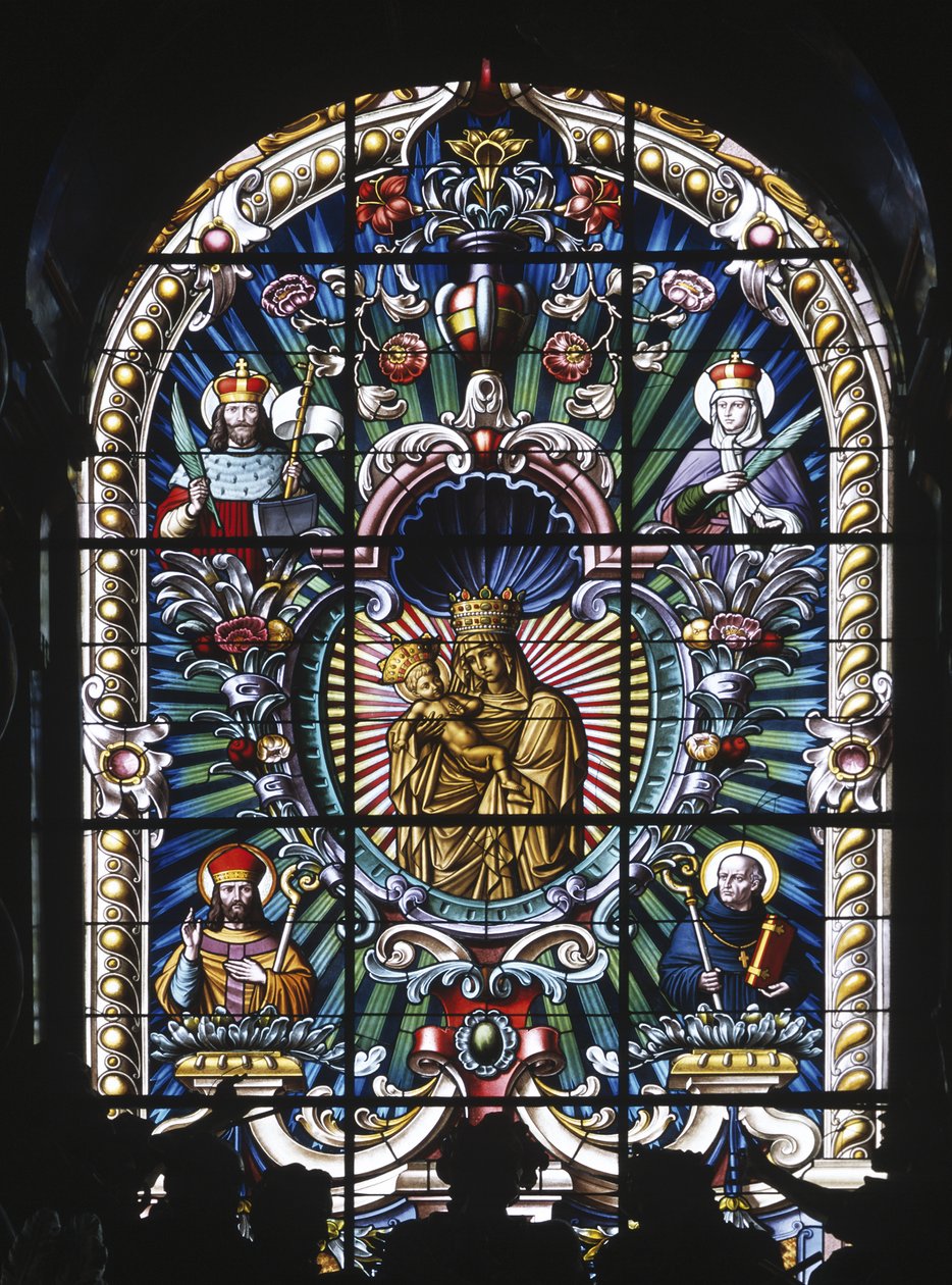 Apsis-vindu (farget glass) av School Czech
