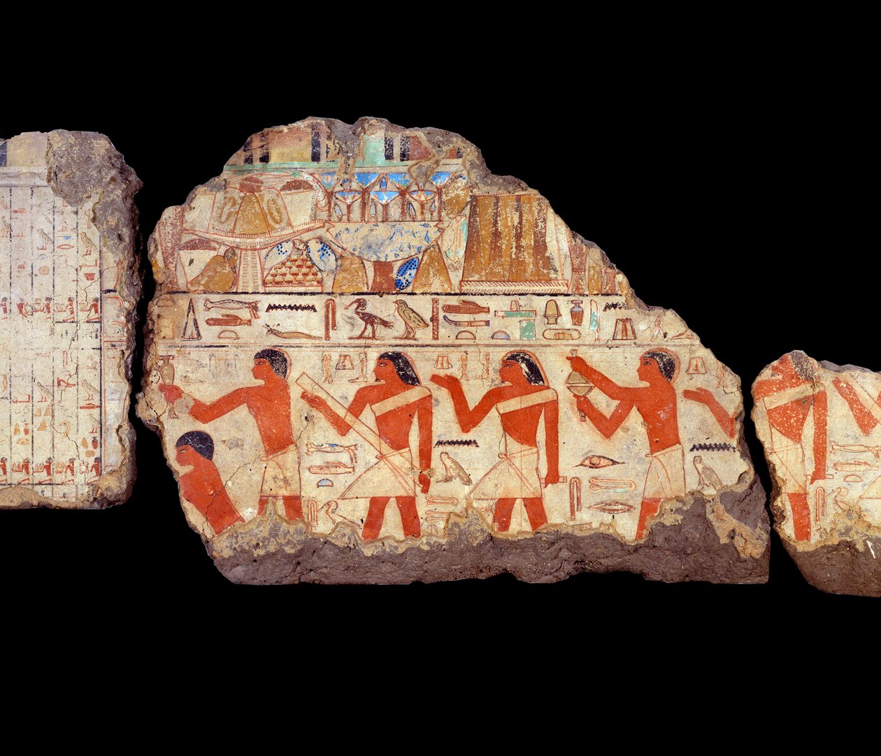 Ancient Egypt Art: Malerier av mastabaen til Metchetchi: ritualistiske prester veggmaleri, 6. dynasti (ca. 2350-2200). av School Egyptian