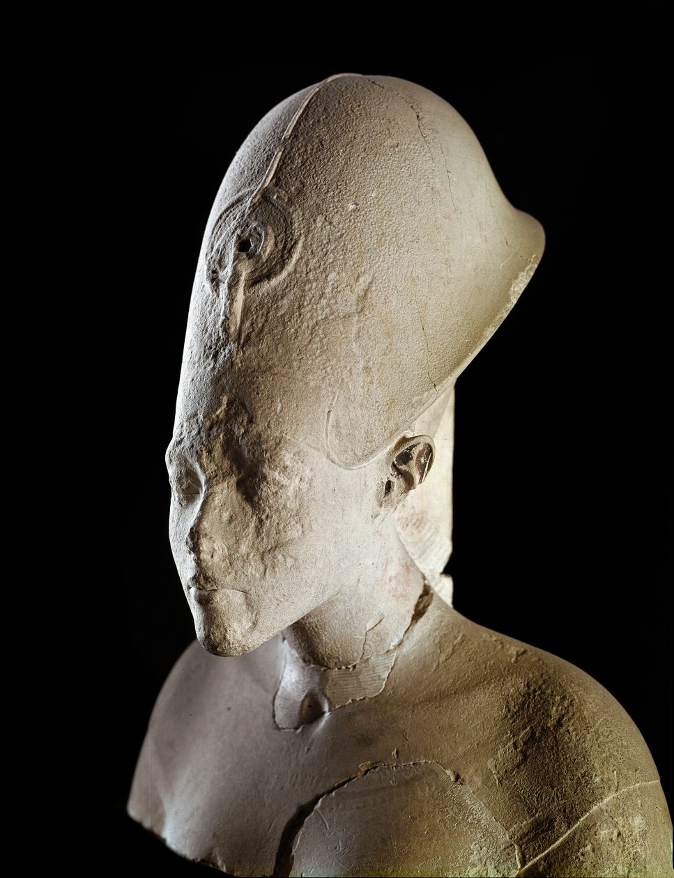 Byste av farao Akhenaton (Amenophis IV). 18. dynasti (1550-1295 f.Kr.). Fra Tell el Amarna. Paris, Louvre-museet av School Egyptian