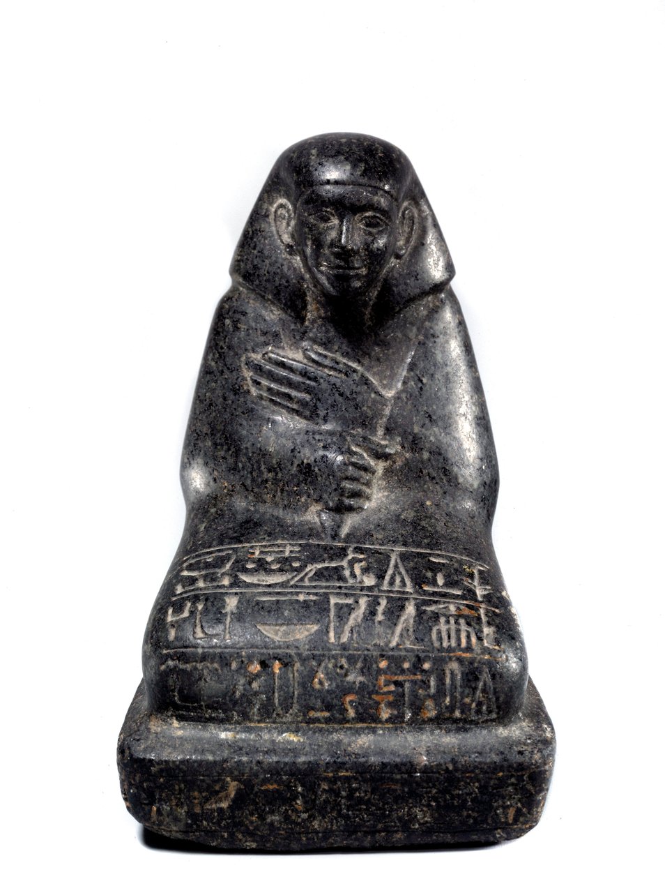 Egyptisk antikvitet: skulptur i gabbro som representerer senior embetsmann Senpou. Middle Empire (2033-1710 f.Kr.) Paris, Louvre-museet av School Egyptian