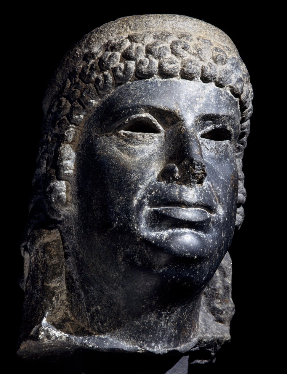 Leder av Cleopatra III, basaltskulptur. Egyptisk sivilisasjon, ptolemaisk periode, 2. århundre f.Kr av School Egyptian
