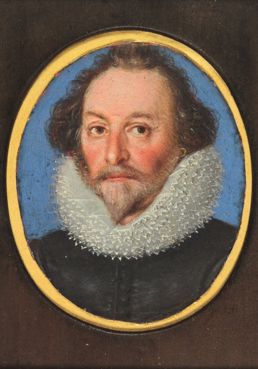 En gentleman kalt William Shakespeare (akvarell på vellum) av School English