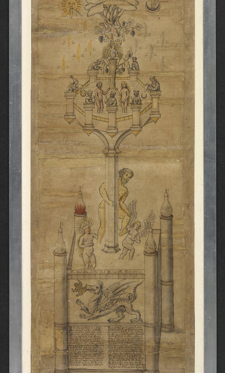 Legg til MS 5025 Alchemical-ruller (The Ripley Scrolls) (blekk og farge på papir) av School English