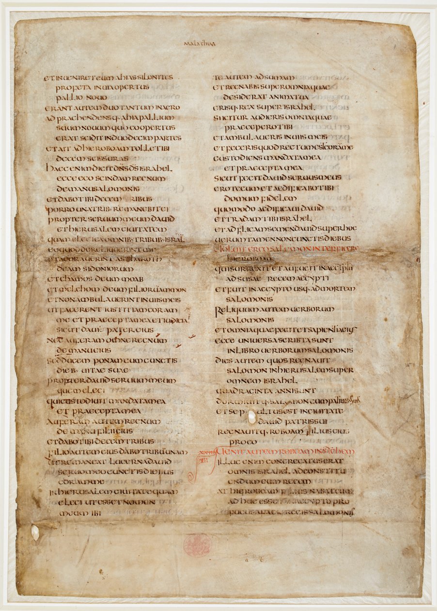 Bibelfragment fra Kings Book (
