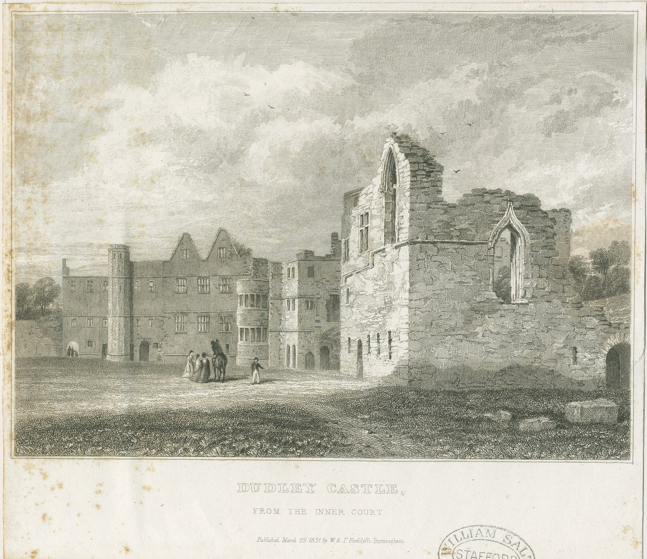 Dudley Castle - The Keep: gravering, nd [c1831] (trykk) av School English