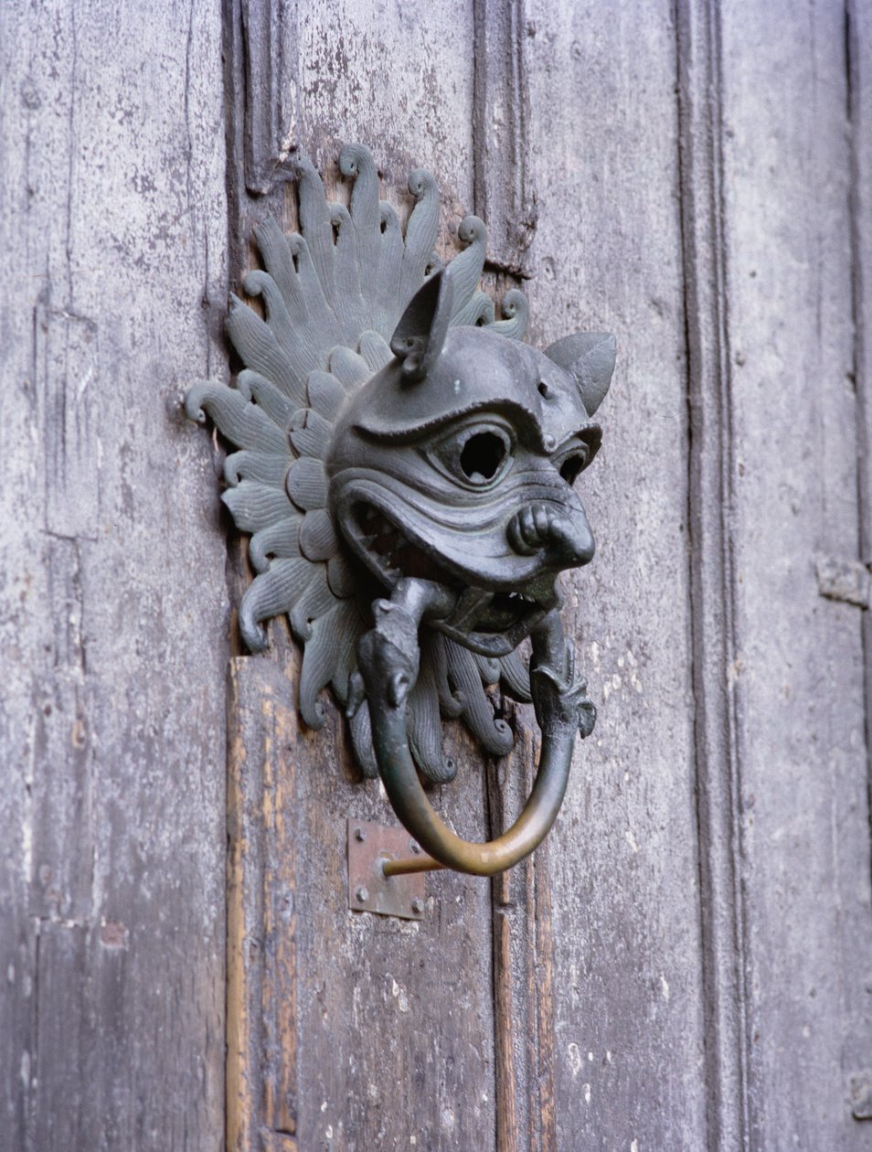 Durham Cathedral Sanctuary Knocker, kopi av original bronse fra 1100-tallet (bilde) av School English