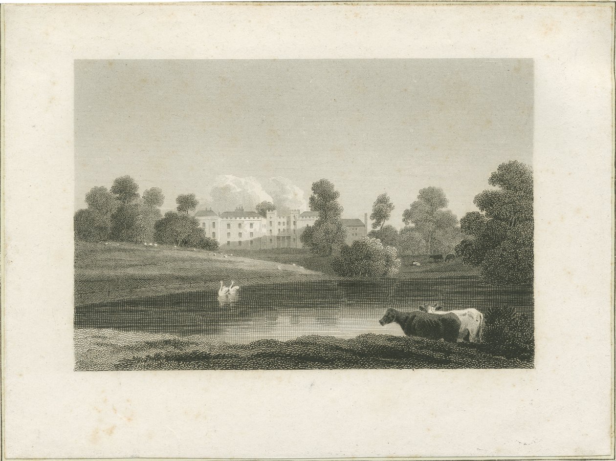 Enville Hall: gravering og [slutt på 1700-tallet] (trykk) av School English