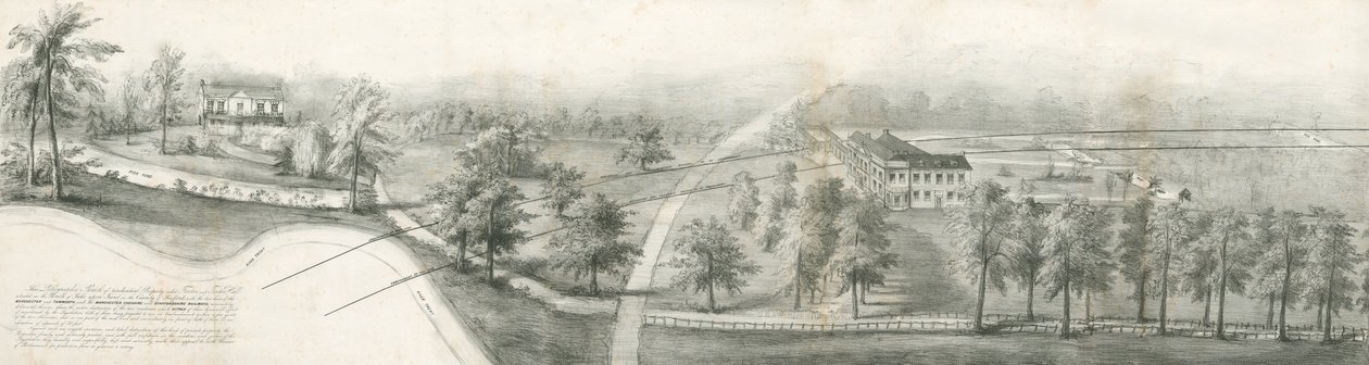 Fenton Hall og Whieldon Grove: litografi, og [? 1800-tallet] (trykk) av School English