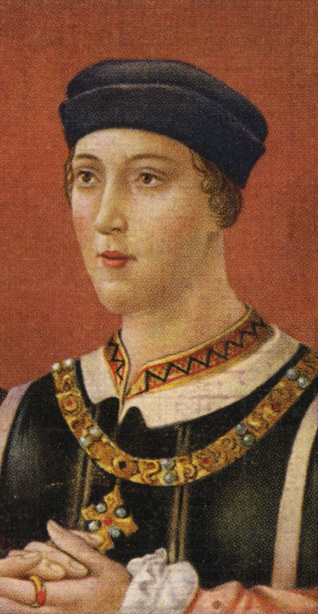 Kong Henry VI, illustrasjon fra 'Player's Cigarette Cards' (farge litho) av School English