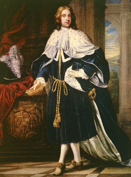Portrett av Benedict Calvert (olje på lerret) av School English