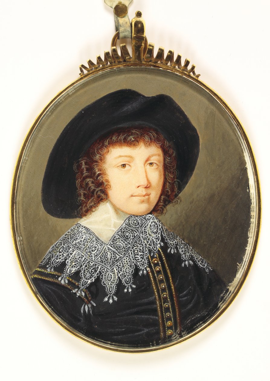 Prince Rupert (akvarell på vellum) av School English