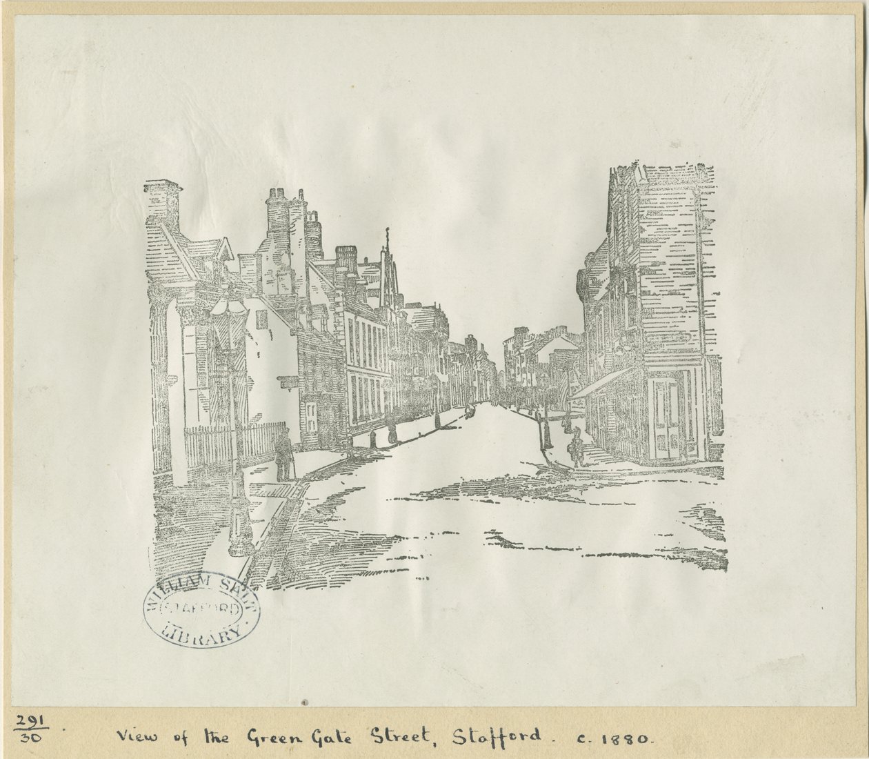 Stafford - Greengate Street: tresnittgravering, nd [c 1880] (trykk) av School English