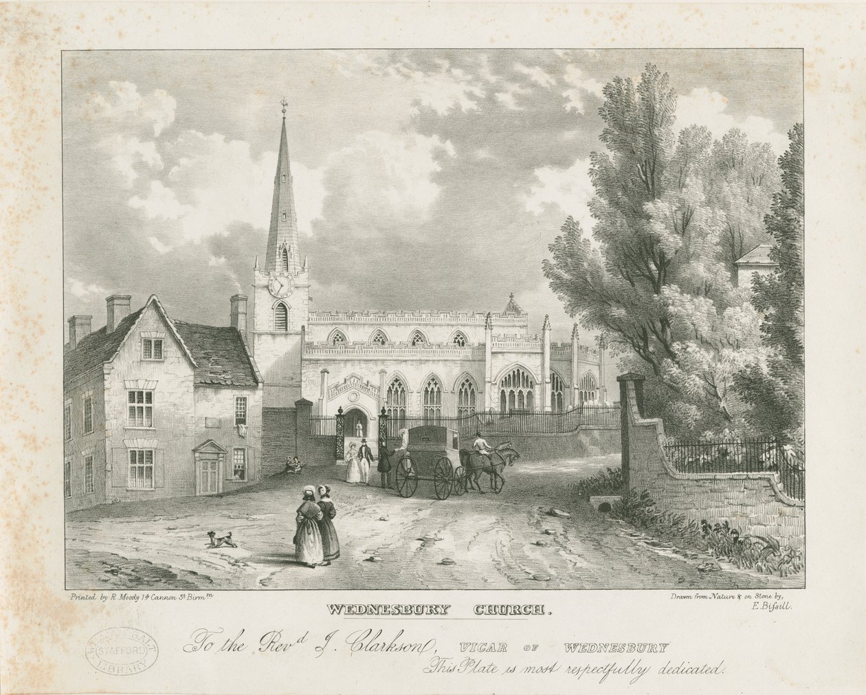 Wednesbury Church: litografi og [ (trykk) av School English
