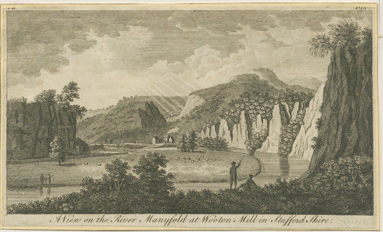 Wetton - Manifold Valley: gravering og [slutten av 1700-tallet] (trykk) av School English