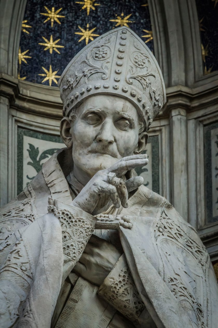 Sant'Antonino Pierozzi (1389-1459), statue i støttenisje, fasaden til Saint Mary of Flower Cathedral, Firenze ((UNESCOs verdensarvliste av School Florentine