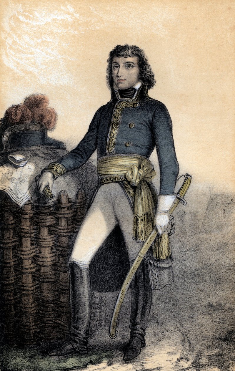Barthelemy-Catherine Joubert (1769-1799) generell engelsk - Barthelemy Catherine Joubert (1769-1799) engelsk general - gravering av School French