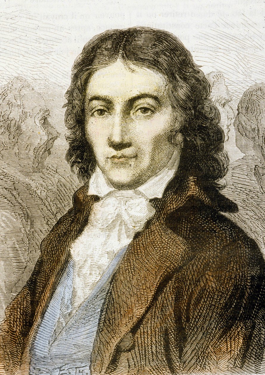 Camille Desmoulins (fargegravering) av School French