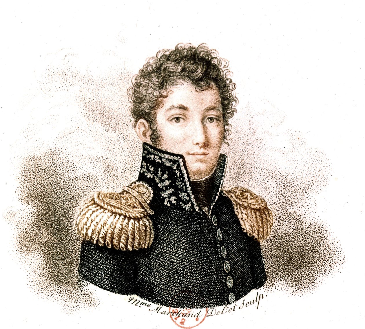 Charles Melchior-Artus Marquis de Bonchamps (fargegravering) av School French