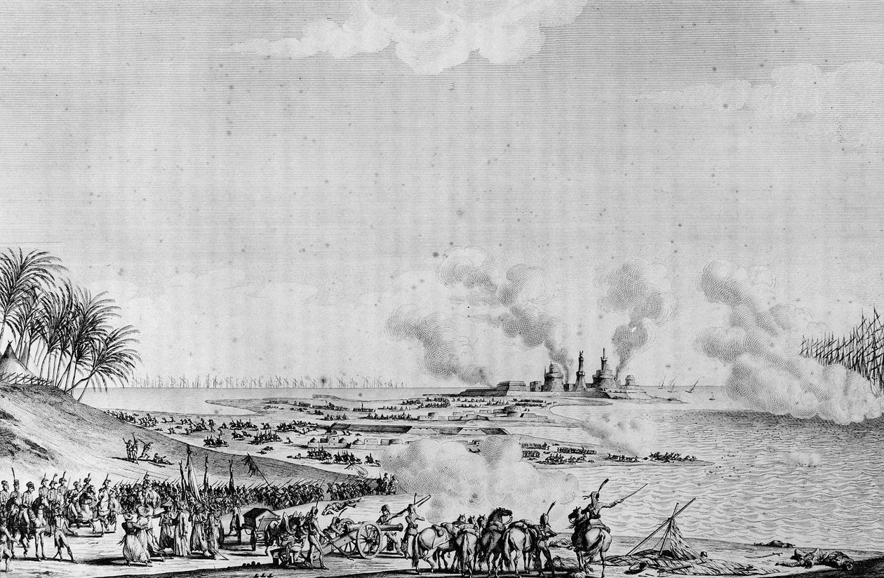 Erobringen av Egypt (Kampanje (ekspedisjon) av Egypt (1798-1801) ledet av Napoleon Bonaparte (Napoleon I Bonaparte av School French