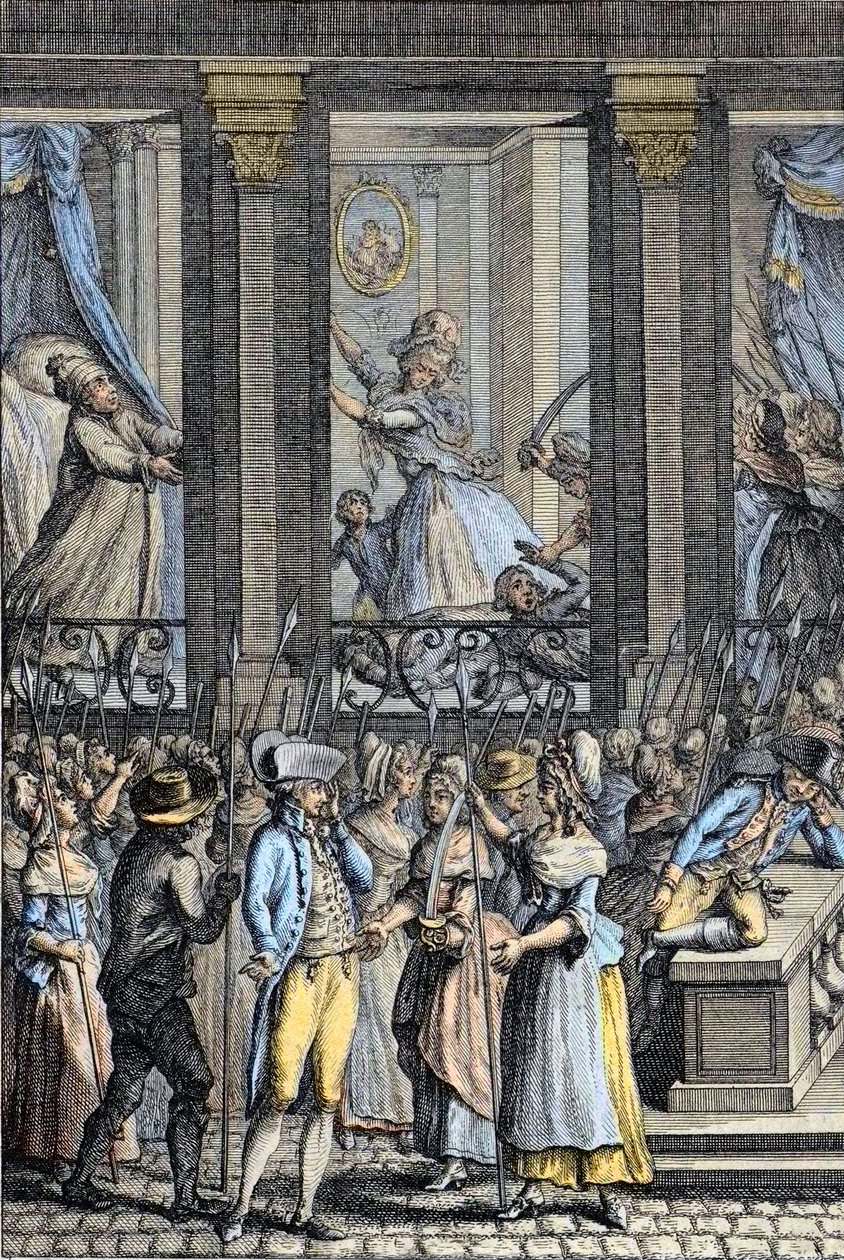 French Revolution - The terrible night of 5 to 6 October 1789 in Versailles - aggression by Louis XVI and Marie Antoinette - av School French