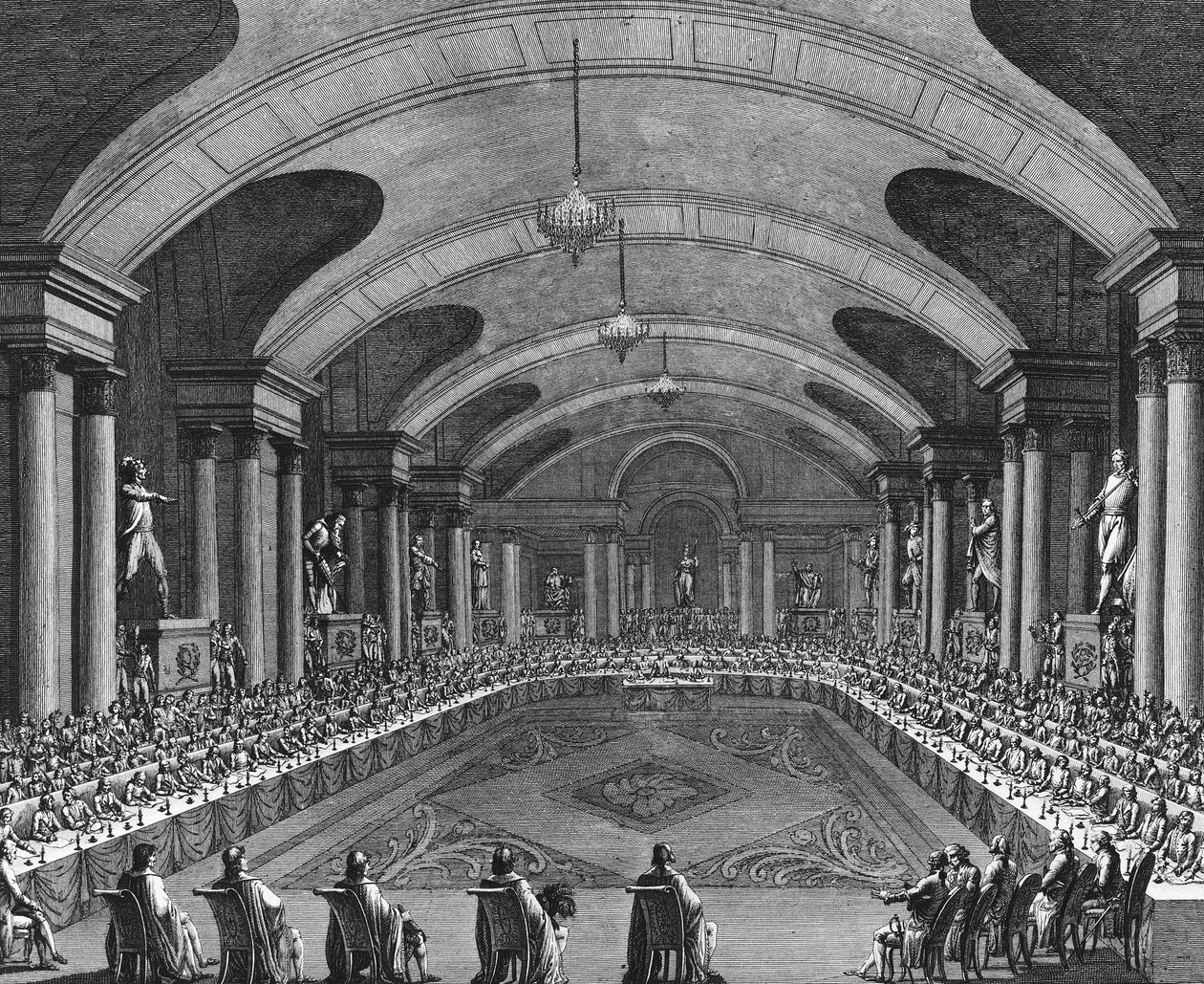 Den franske revolusjonen: Første møte ved National Institute den 15. spireår IV (4. april av School French