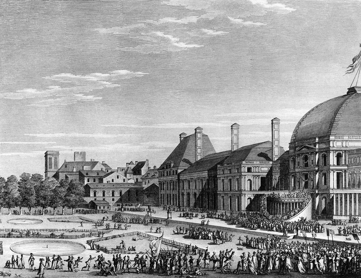Den franske revolusjonen: Republikansk fest for det øverste vesen 8. juni 1794 på Champs de Mars ledet av Maximilien de Robespierre (1758-1794). Paris, bibliotek ved Institutt for revolusjonshistorie av School French