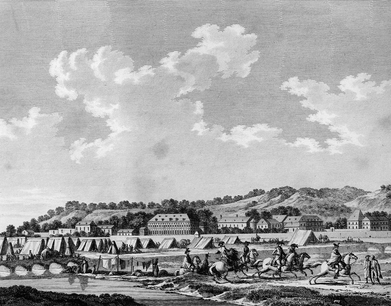 Fransk revolusjon og kontrarevolusjonære bevegelser: Erklærer forræder mot nasjonen, Gilbert du Motier de La Fayette (1757-1834) forlot i hemmelighet leiren før Sedan 19. august 1792 med Cesar de Latour Maubourg (Latour-Maubourg), Alexandre de Lameth og av School French