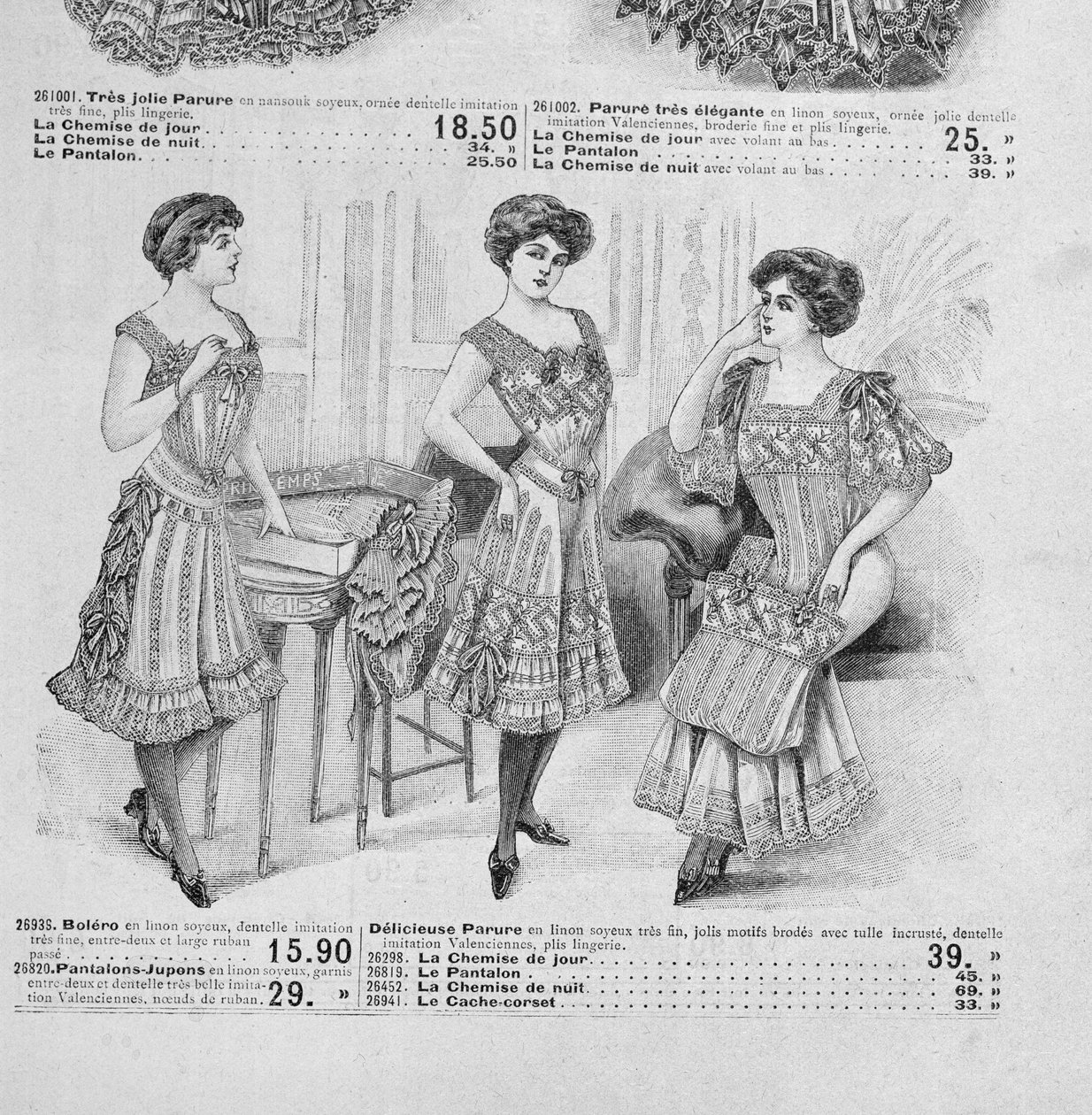 French underwear catalogue c.1900 av School French
