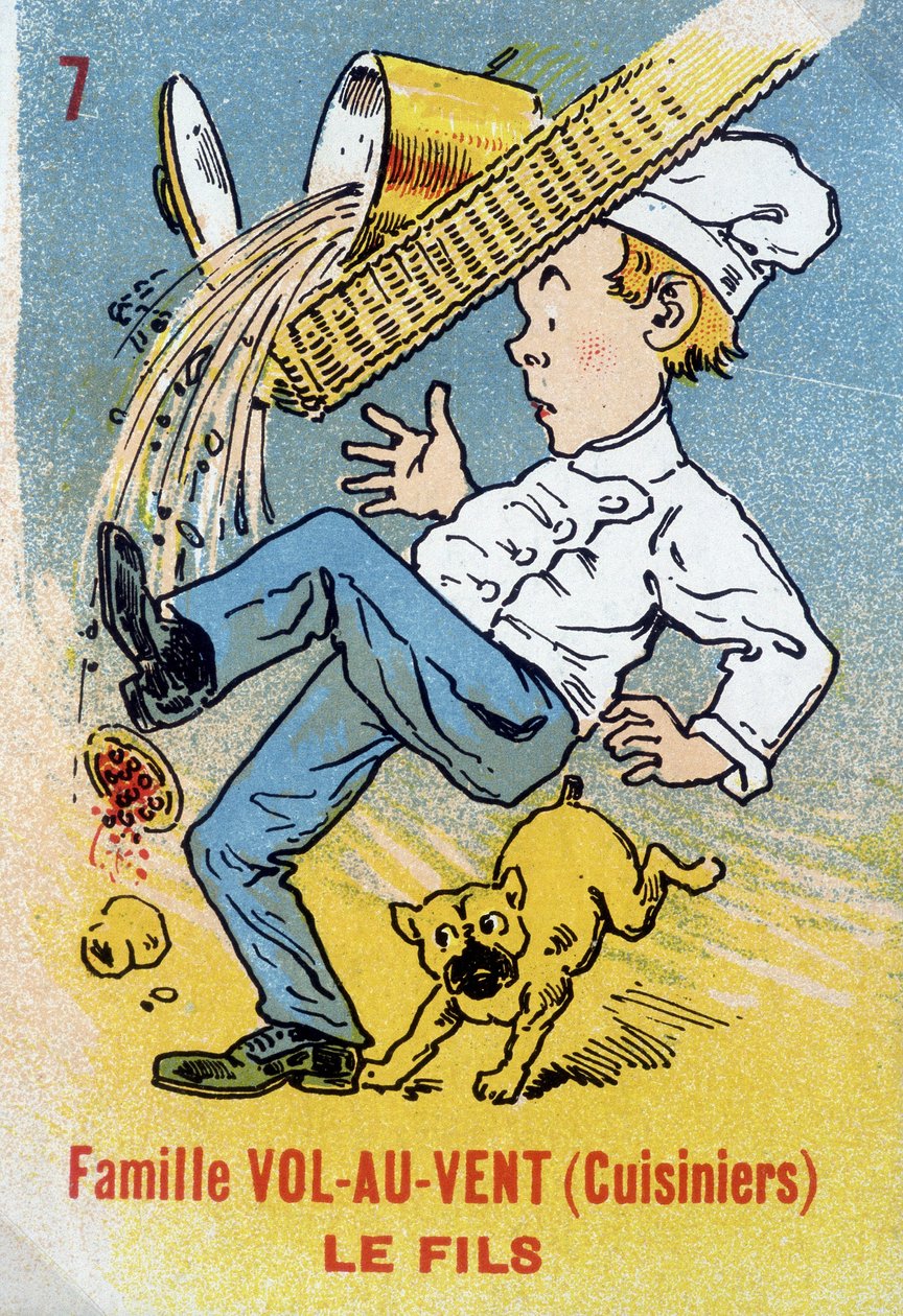 Game of the Seven Family: Sønnen til Vol-au-Vent-familien (Kokker). Jouier Card Museum, Issy-les-Moulineaux. av School French