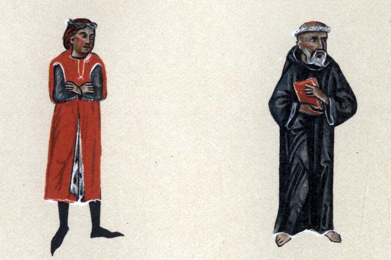 Marcabru, middelalderens trubadur, illustrasjon fra 